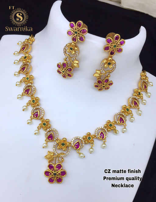 Premium Matte Finish Necklace set (FZ)