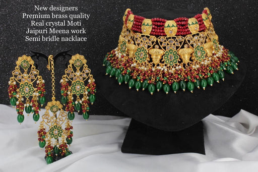 Choker Wear With Kundan Stones & Crystal Beads(FZ)