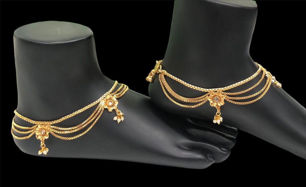 Anklets 3 layer Gold chain (FZ)