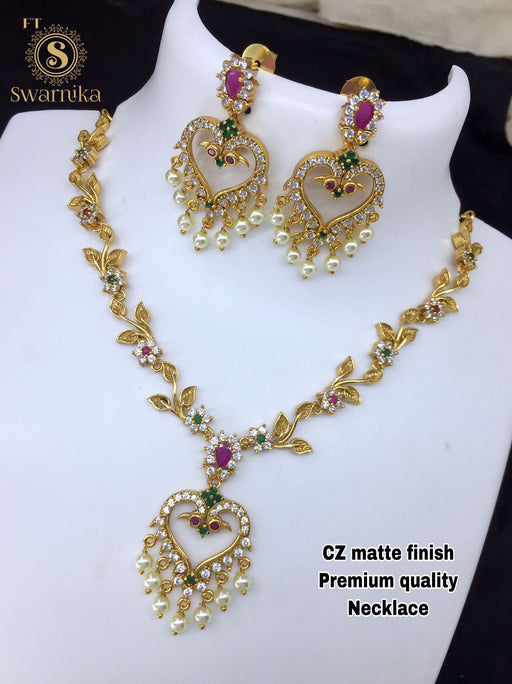 Premium Matte Finish Necklace set(FZ)